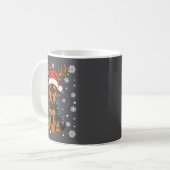 Christmas Santa Hat Reindeer Airedale Terrier Love Kaffeetasse (Vorderseite Links)