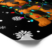 Christmas Santa Hat Reindeer Airedale Terrier Love Poster (Ecke)