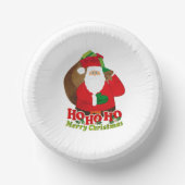 Christmas Santa Ho Ho Ho Pappteller (Vorderseite)