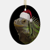 Christmas Santa Iguana Lizard Keramik Ornament (Rechts)