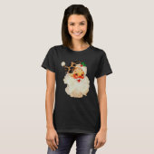 Christmas Santa Leopard Hat Merry Xmas Cute  Women T-Shirt (Vorne ganz)