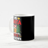 Christmas Santa Loves Going Down Chimney Funny Xma Kaffeetasse (Vorderseite Links)