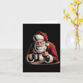 Christmas Santa Middle Finger Sarcastic Xmas Funny Karte (Gelbe Blume)