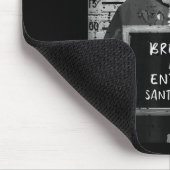 Christmas Santa Mugshot Breaking Entering Xmas Men Mousepad (Ecke)