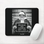 Christmas Santa Mugshot Breaking Entering Xmas Men Mousepad (Mit Mouse)