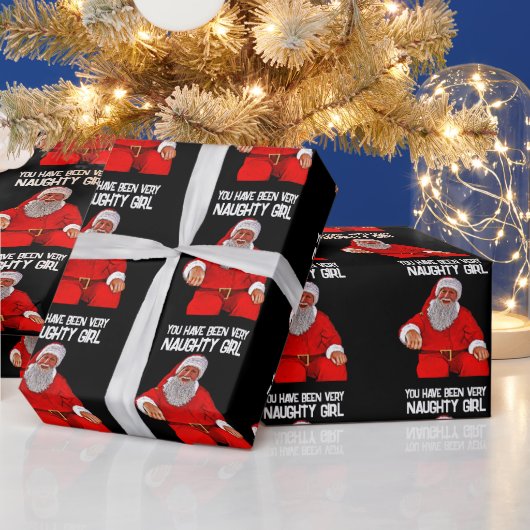 CHRISTMAS SANTA NAUGHTY MÄDCHENREISEPAPIER GESCHENKPAPIER (Feiertage)