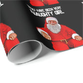 CHRISTMAS SANTA NAUGHTY MÄDCHENREISEPAPIER GESCHENKPAPIER (Rolleneckpunkt)