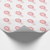 CHRISTMAS SANTA NICE LISTE Genehmigte rote Briefma Geschenkpapier (Ecke)