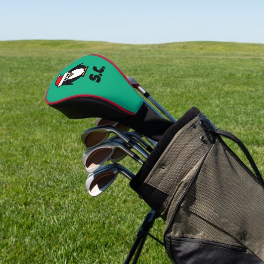 Christmas Santa penguin custom driver Golf Headcover (In SItu)