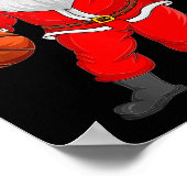 Christmas Santa Playing Basketball Xmas Funny Srts Poster (Ecke)
