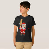 Christmas Santa Playing Cricket Xmas Funny Srts Pl T-Shirt (Vorne ganz)