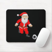 Christmas Santa Playing Soccer Football Xmas Srts Mousepad (Mit Mouse)