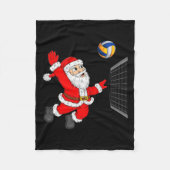 Christmas Santa Playing Volleyball Xmas Funny Srts Fleecedecke (Vorderseite)