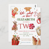 Christmas Santa Reindeer what a fun 2nd Birthday Postkarte (Vorne/Hinten)