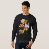 Christmas Santa Riding English Bulldog Xmas Sweatshirt (Vorne ganz)
