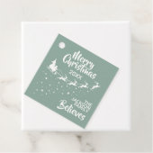 Christmas Santa’s sleigh reindeers holiday Geschenkanhänger (Beispiel)