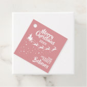 Christmas Santa’s sleigh reindeers holiday Geschenkanhänger (Beispiel)