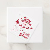 Christmas Santa’s sleigh reindeers holiday Geschenkanhänger (Beispiel)