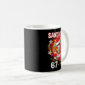 Christmas Santa Says 67 Six Seven Meme Funny Merry Kaffeetasse (VorderseiteRechts)