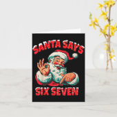 Christmas Santa Says 67 Six Seven Meme Funny Merry Karte (Gelbe Blume)