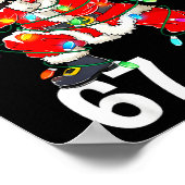 Christmas Santa Says 6 7 Six Seven Gen Z Alpha Mem Poster (Ecke)