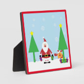 CHRISTMAS SANTA SCENE FOTOPLATTE (Vorderseite)