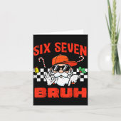 Christmas Santa Six Seven Bruh 67 Meme 6 7 Xmas Bo Karte (Vorderseite)