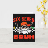 Christmas Santa Six Seven Bruh 67 Meme 6 7 Xmas Bo Karte (Gelbe Blume)