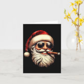 Christmas Santa Smoking Cigar With Sungl Cigar Smo Karte (Gelbe Blume)