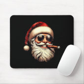 Christmas Santa Smoking Cigar With Sungl Cigar Smo Mousepad (Mit Mouse)