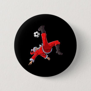 Christmas Santa Soccer Button