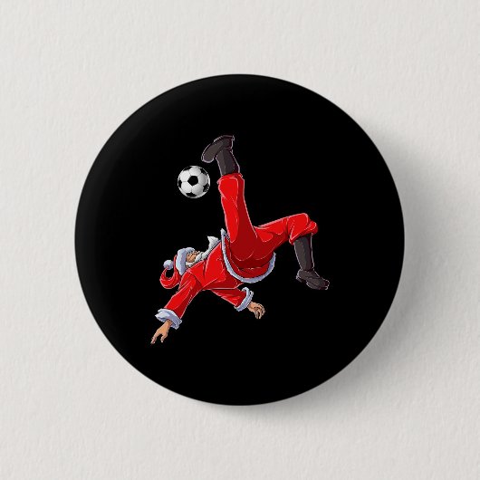 Christmas Santa Soccer Button (Vorderseite)