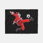 Christmas Santa Soccer Fleecedecke (Vorderseite (Horizontal))