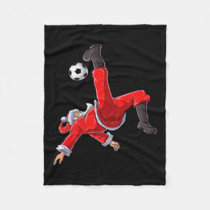 Christmas Santa Soccer Fleecedecke