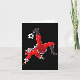 Christmas Santa Soccer Karte