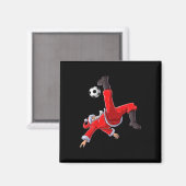 Christmas Santa Soccer Magnet (Vorderseite/Rückseite)