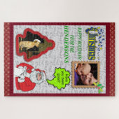 Christmas Santa & Tree Add Photos Large Puzzle (Horizontal)