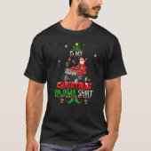 Christmas Santa Truck Monster Elf Pajama Xmas Fami T-Shirt (Vorderseite)