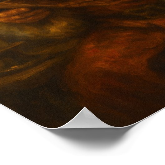 Christmas Santa Warm Candle light Poster Paper (Ecke)