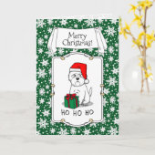 Christmas Santa West Highland White Terrier Westie Karte (Gelbe Blume)