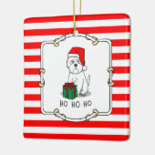 Christmas Santa West Highland White Terrier Westie Keramikornament (Links)
