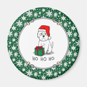 Christmas Santa West Highland White Terrier Westie Magnet