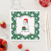 Christmas Santa West Highland White Terrier Westie Serviette (Beispiel)