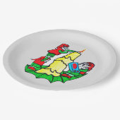 CHRISTMAS SANTA'S ELVES DEKORATING PAPPTELLER (Schrägansicht)