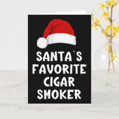 Christmas Santa's Favorite Cigar Smoker Funny Xmas Karte (Gelbe Blume)