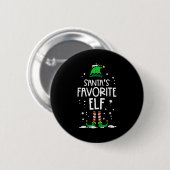 Christmas Santas Favorite Elf Xmas Matching Kids M Button (Vorne & Hinten)