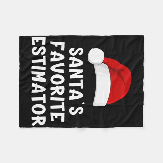 Christmas Santa's Favorite Estimator Funny Xmas Pa Fleecedecke (Vorderseite (Horizontal))