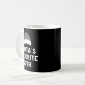 Christmas Santa's Favorite Goth Funny Xmas Pajama  Kaffeetasse (Vorderseite Links)