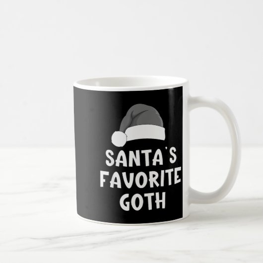 Christmas Santa's Favorite Goth Funny Xmas Pajama  Kaffeetasse (Rechts)