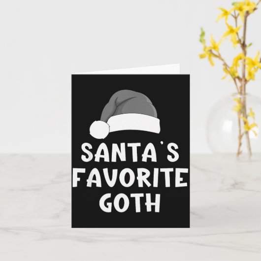 Christmas Santa's Favorite Goth Funny Xmas Pajama Karte (Gelbe Blume)